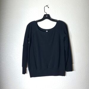 Bella Ladies Small Black Wide Scoop Neck Sweatshirt